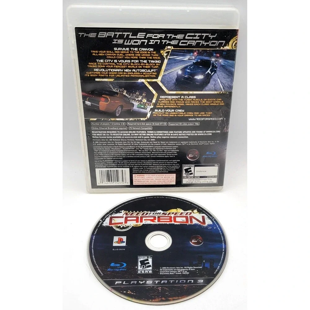 Need for Speed: Carbon (Playstation 3, PS3) GAME &‎ CASE
